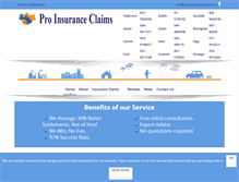 Tablet Screenshot of proinsuranceclaims.ie
